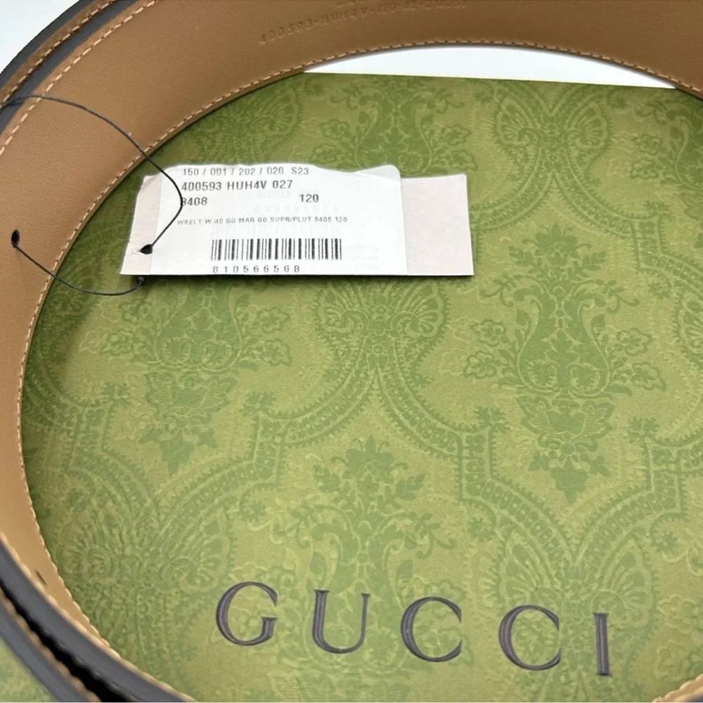 Men’s Gucci GG Marmont, supreme canvas belt size 126 cm/46in made in Italy